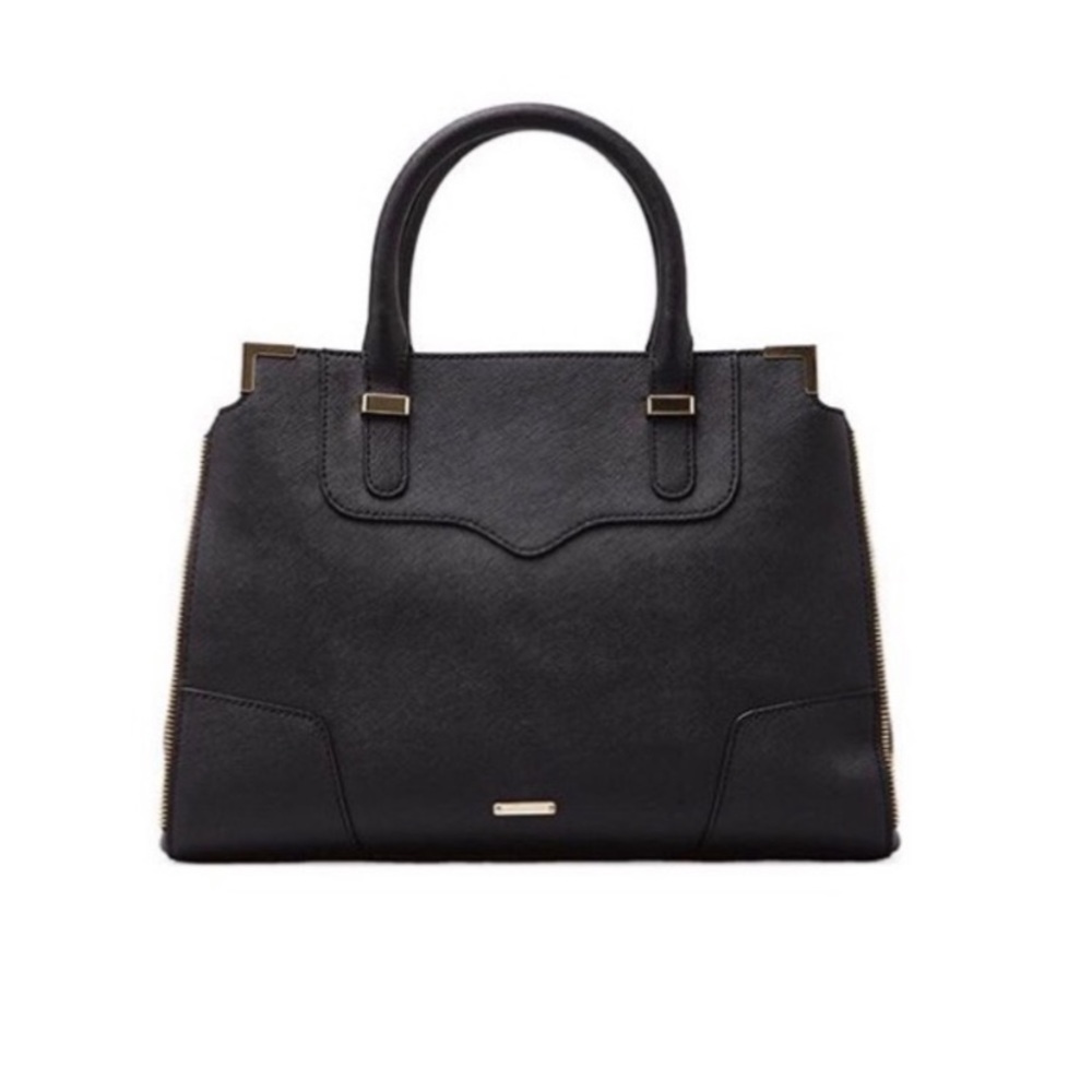 Rebecca Minkoff Black Structured Leather Satchel